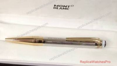 Wholesale Price Montblanc Starwalker Replica Ballpoint Pen Silver&Gold Clip